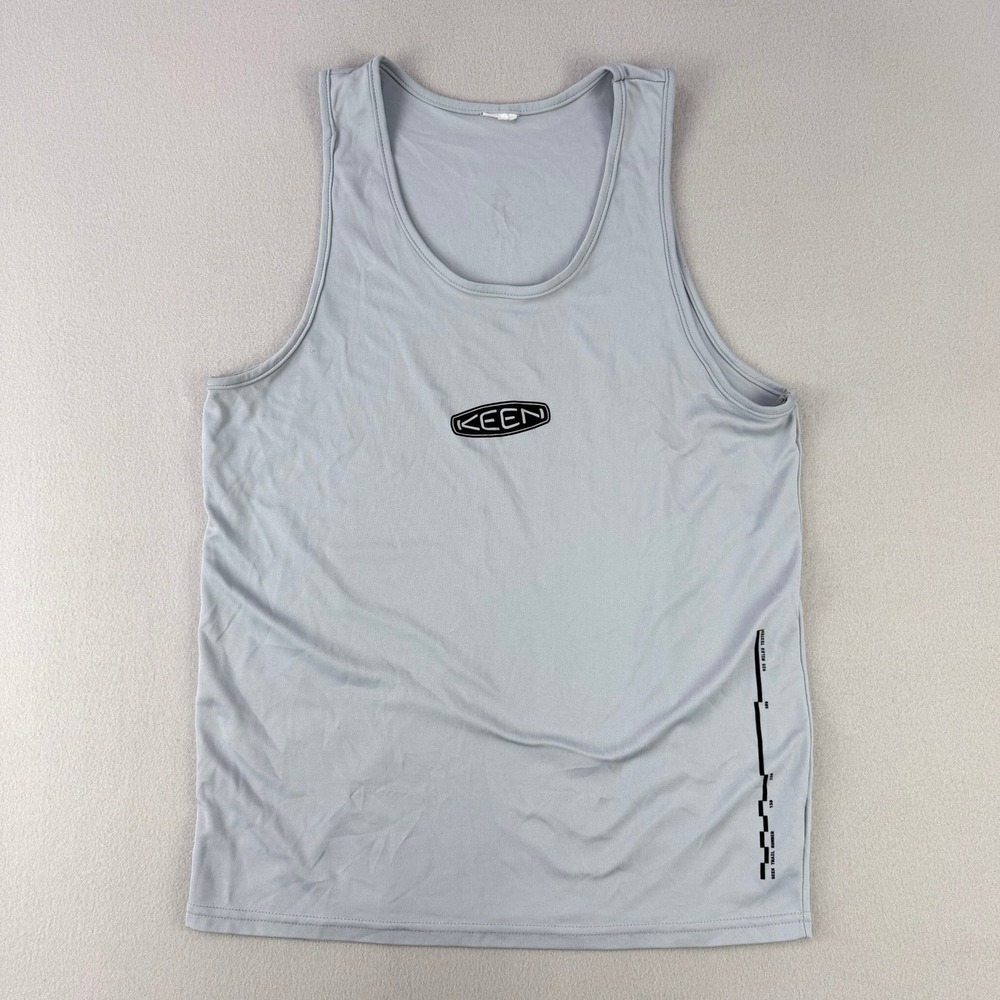 Keen Trail Runner Tank Top Mens Large Grey Athletic Graphic 925 Miles Training